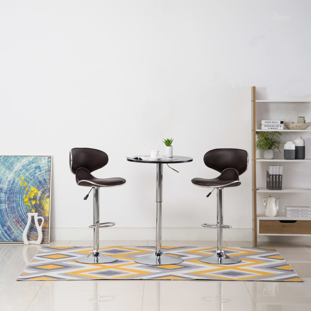 Barhocker 2 Stk. Rot Kunstleder