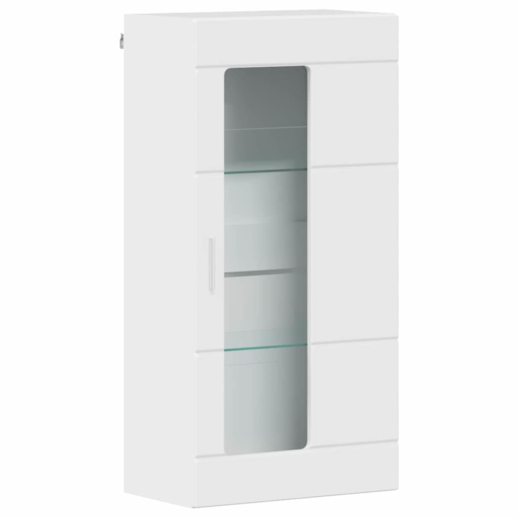 Highboard mit Regal FLORIN Weiß 60 x 35 x 182 cm Holzwerkstoff