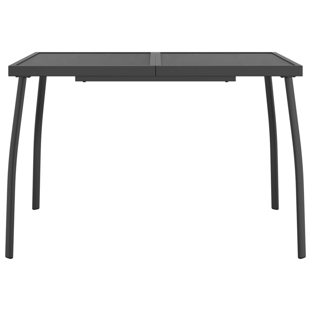 Gartentisch Anthrazit 100x100x72 cm Stahlgitter