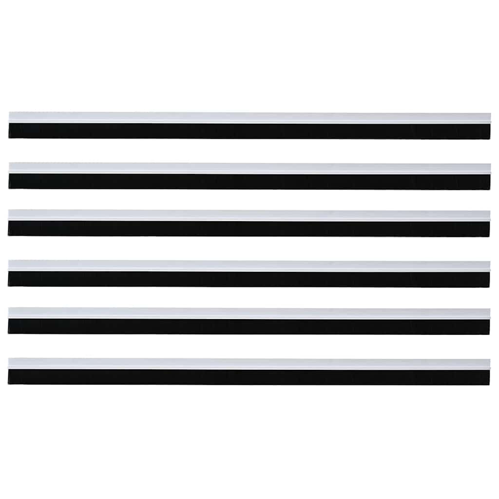 Selbstklebende Türbürstendichtungen 2 pcs Braun 100 cm