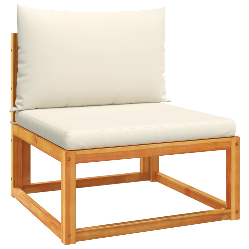 6-tlg. Gartensofa-Set mit Kissen Holz Akazie & Seil