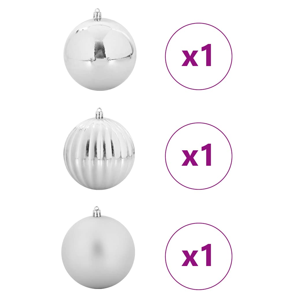 Weihnachtsbaumkugel Set XL 9 pcs Rot Kunststoff