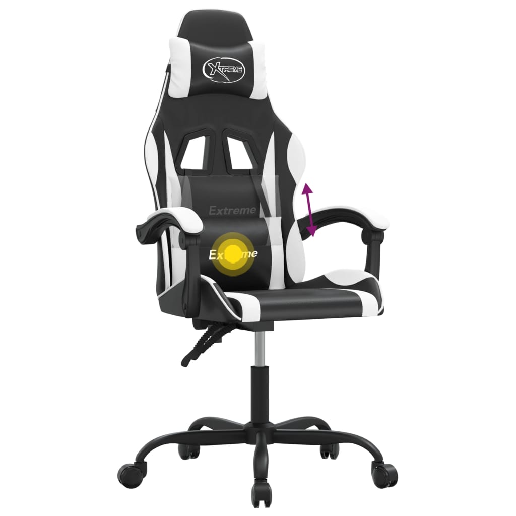 Gaming-Stuhl Drehbar Schwarz und Grün Kunstleder