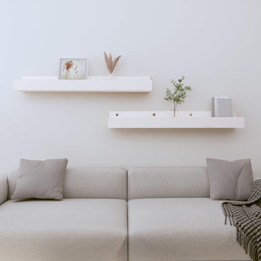 Wandregale 2 Stk. 50x12x9 cm Massivholz Kiefer