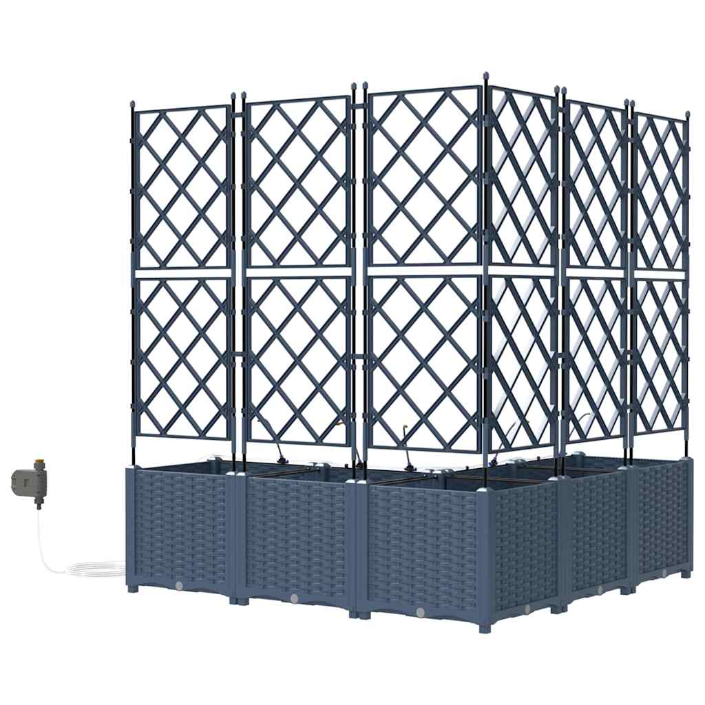 Garten-Pflanzgefäß 4 Stk. Braun 160 x 40 x 22 cm PP
