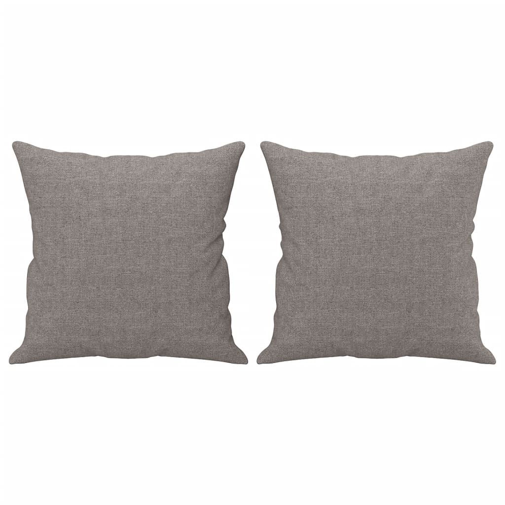2-Sitzer-Sofa mit Zierkissen Braun 120 cm Stoff
