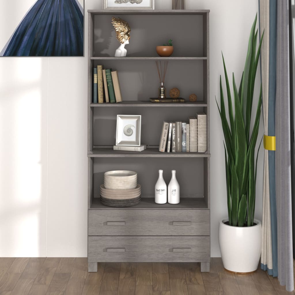 Highboard HAMAR Massivholz Kiefer Honigbraun