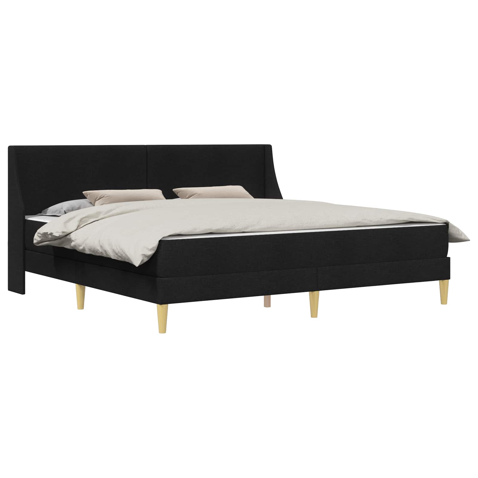Bettgestell mit Matratze Hellgrau 80x 200 cm Polyester