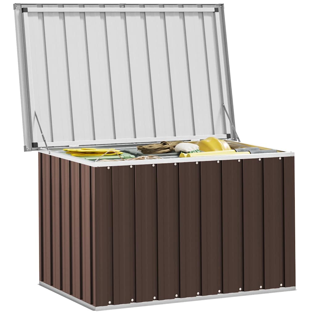 Außenlagerbox Holz 109 x 67 x 65 cm Verzinkter Stahl