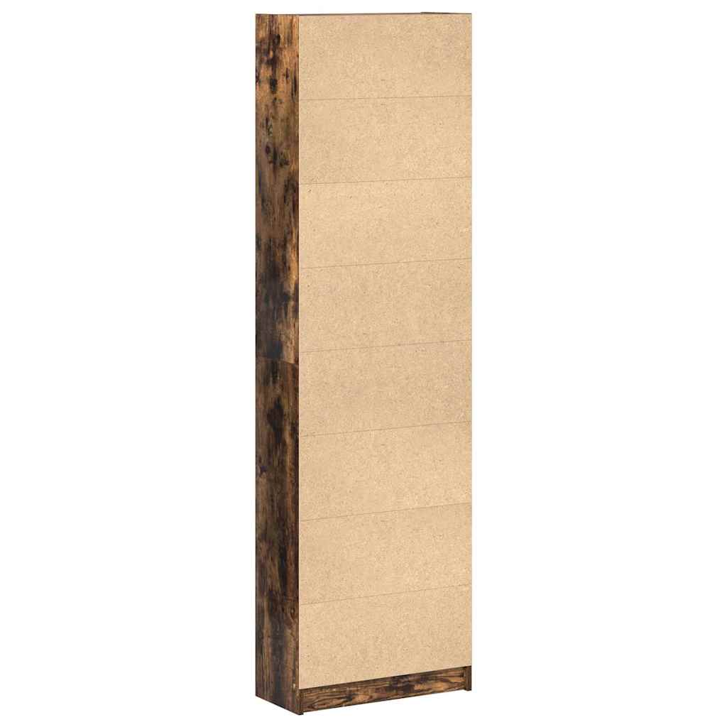 Kleiderschrank mit Regal Schwarz Eichen-Optik 55 x 25 x 189 cm