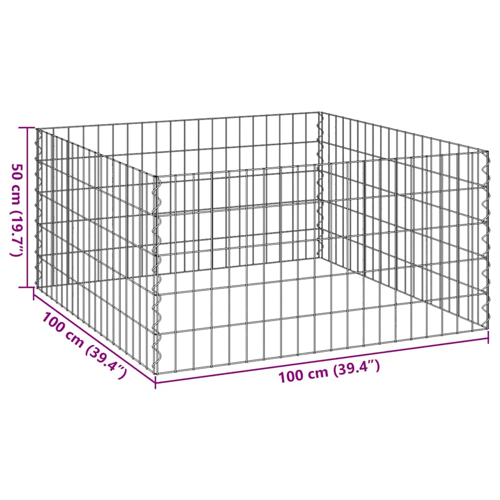 Quadratischer Komposter 50 x 50 x 50 cm Eisen