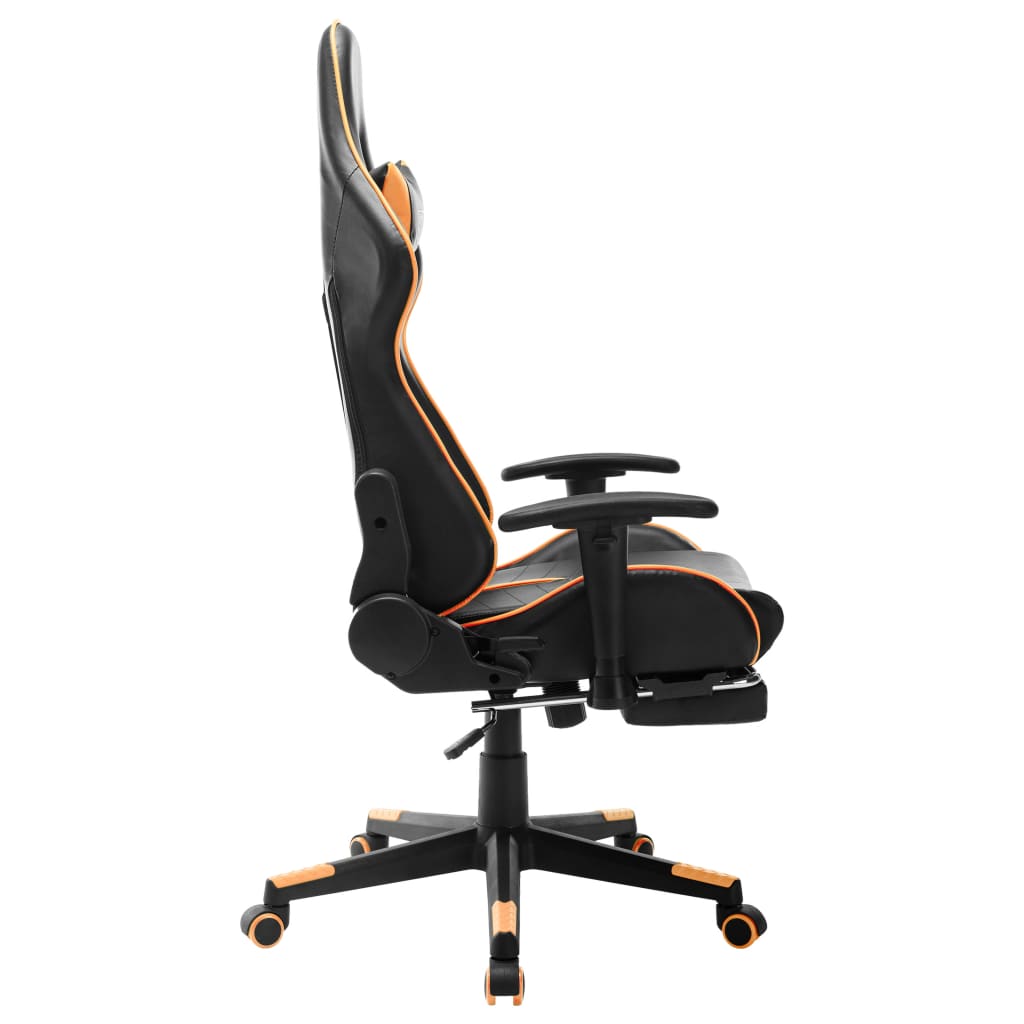 Gaming-Stuhl Schwarz und Blau Kunstleder