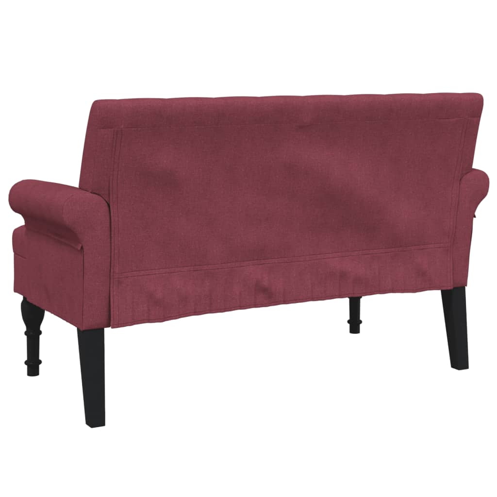 Bank mit Rückenlehne Dunkelgrau 120 x 62 x 75,5 cm Stoff