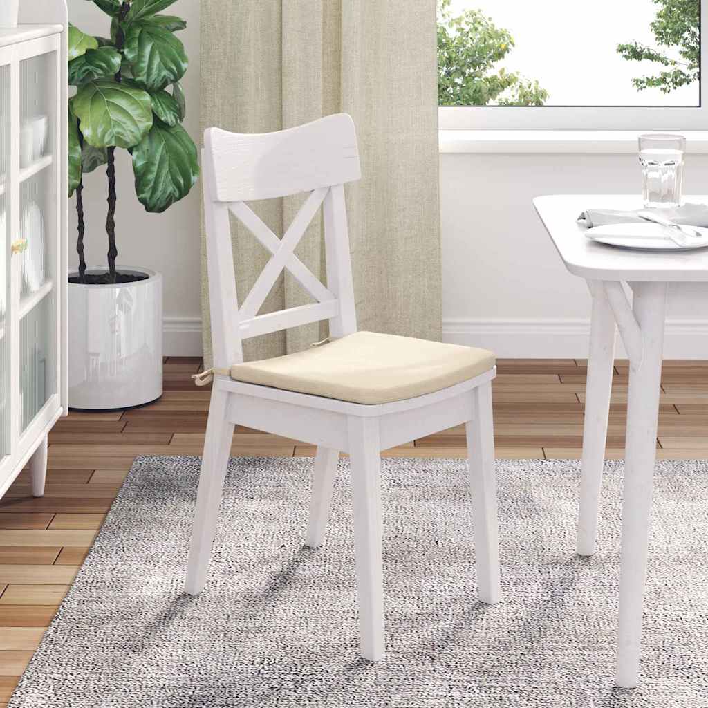 Sitzkissen 4 pcs Hellgrau 40 x 40 x 3 cm Cordstoff