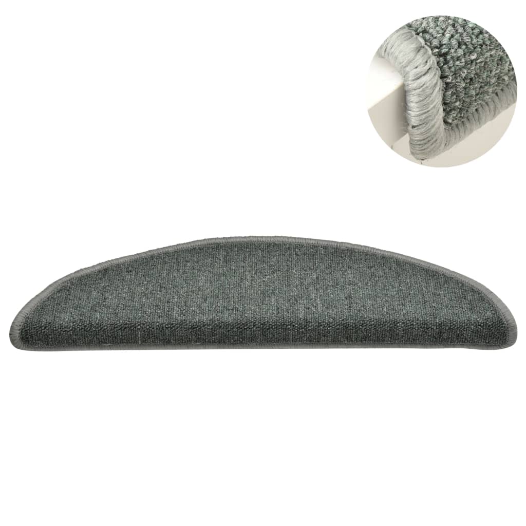 Stufenmatten 15 Stk. 56x17x3 cm Anthrazit Halbrund