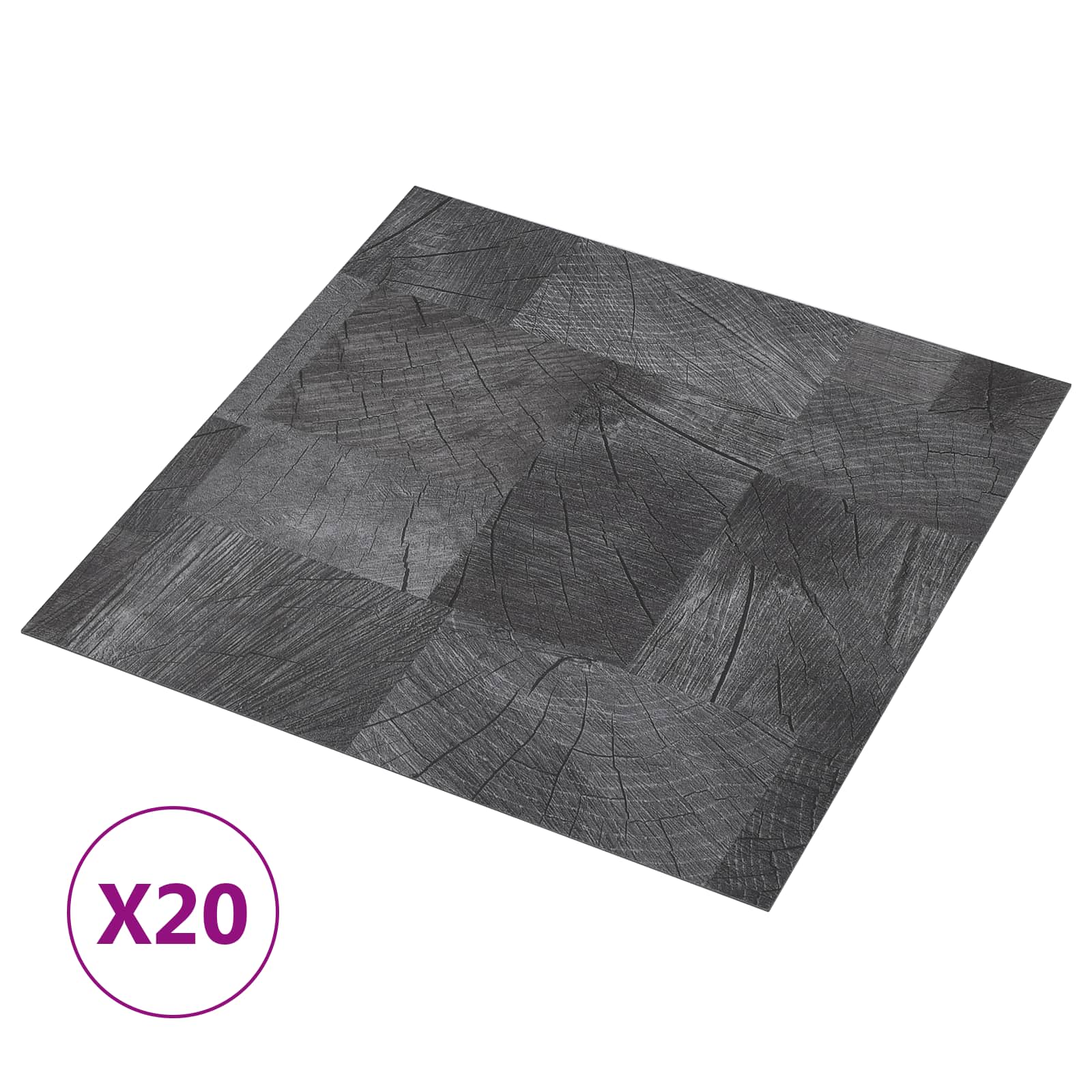 Selbstklebende Bodenplanken 30,5 x 30,5 cm 20 pcs PVC Betongrau