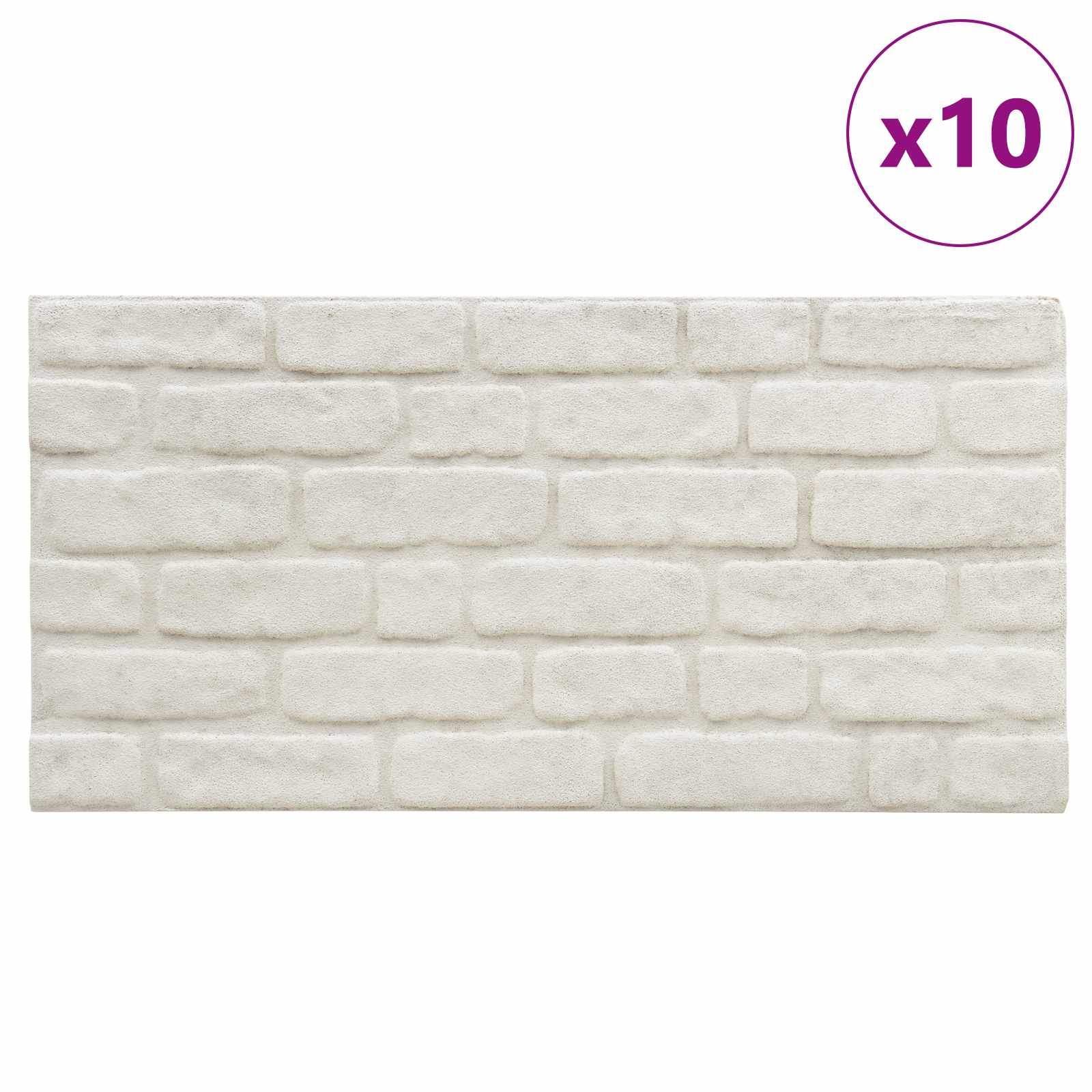 Wandpaneele 10 pcs Ziegel 100 x 50 cm EPS-Schaum