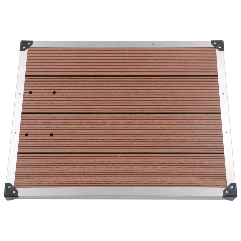 Gartendusche mit Grauer Bodenplatte 220 cm Aluminium