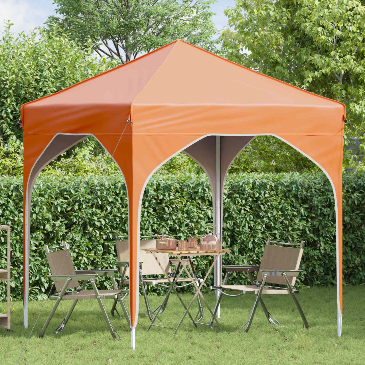 Pop-up Partyzelt 194 x 194 x 245 cm Creme