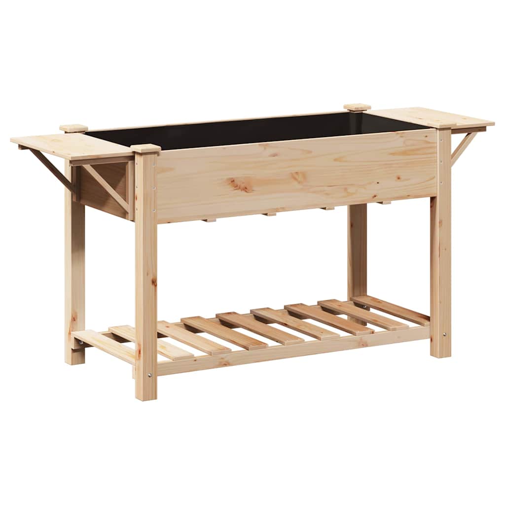 Garten-Pflanzgefäß mit Regal Beige 111 x 37 x 76,5 cm