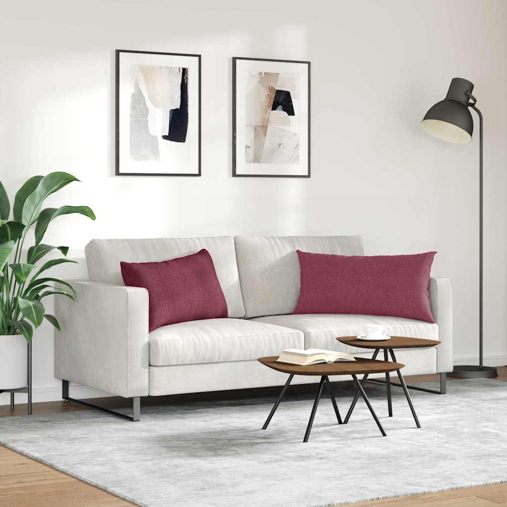 Sofakissen 2 pcs Hellgrau 50 x 30 cm Stoff