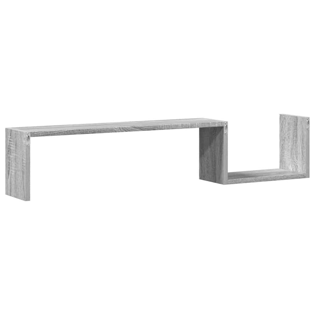 Wandregale 2 Stk. Weiß 100x15x20 cm Holzwerkstoff