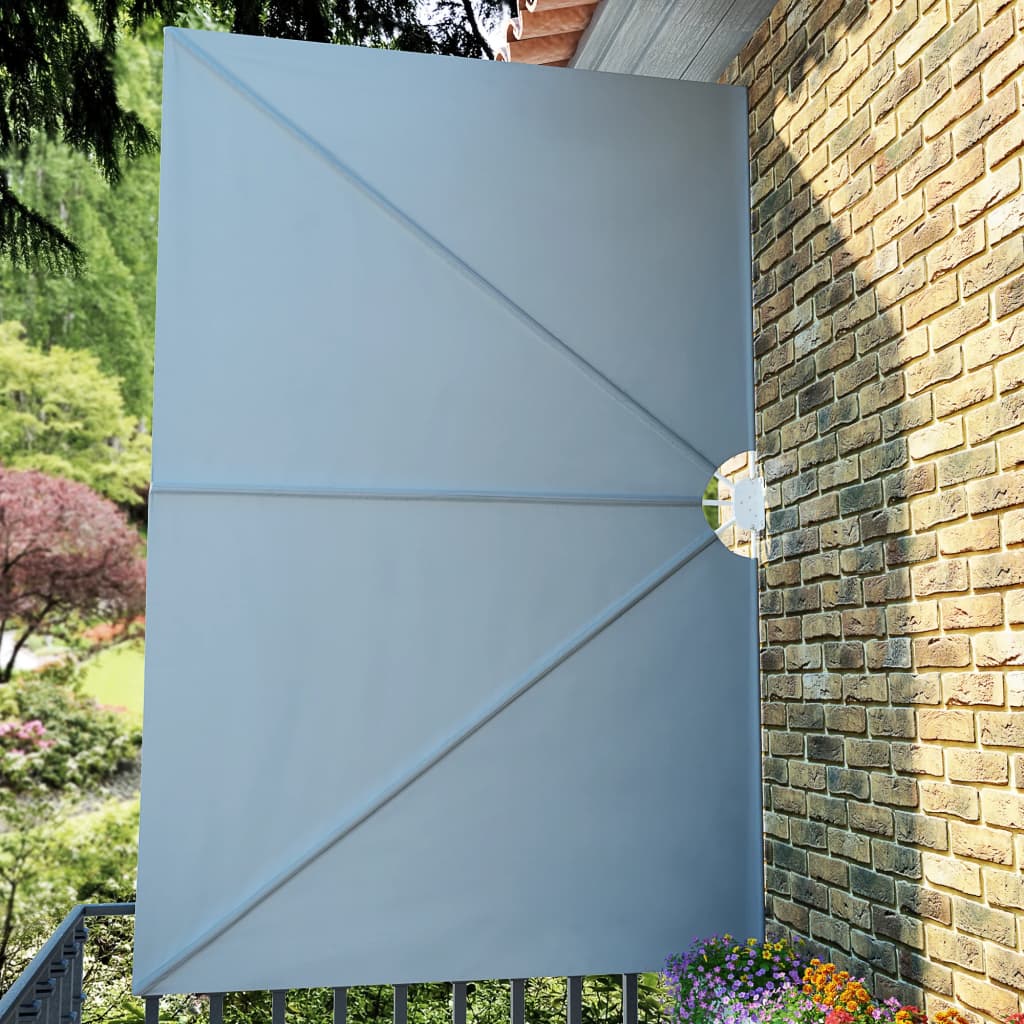 Faltbarer Terrassen-Seitenfächer Grau 240 × 160 cm