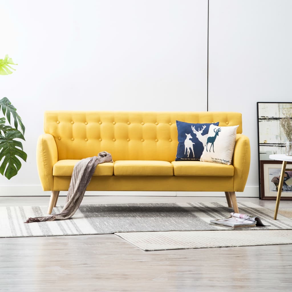 3-Sitzer-Sofa Stoff 172x70x82 cm Dunkelgrau