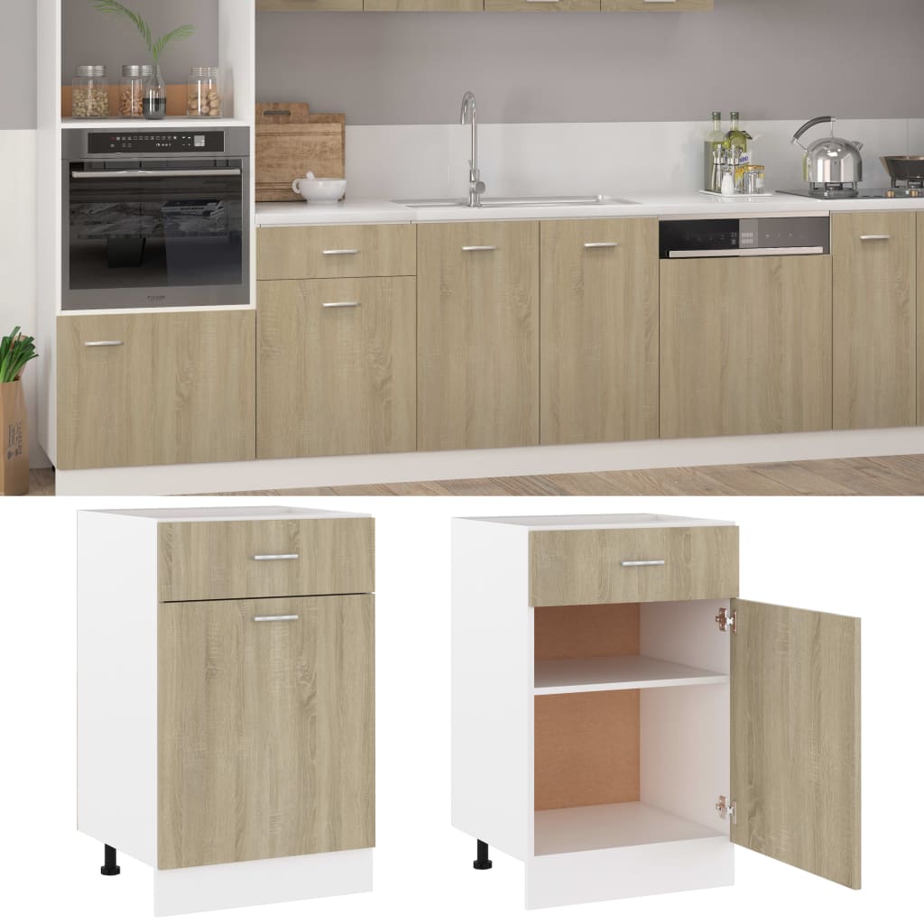 Unterschrank Lyon Weiß 60x46x81,5 cm Holzwerkstoff