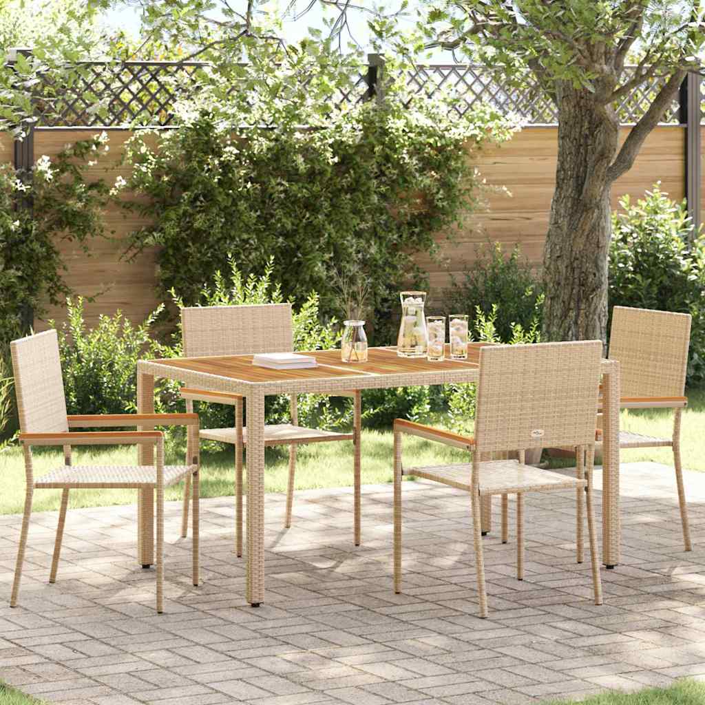 Garten Stapelstühle 4 pcs Braun und Schwarz 54 x 56 x 90 cm