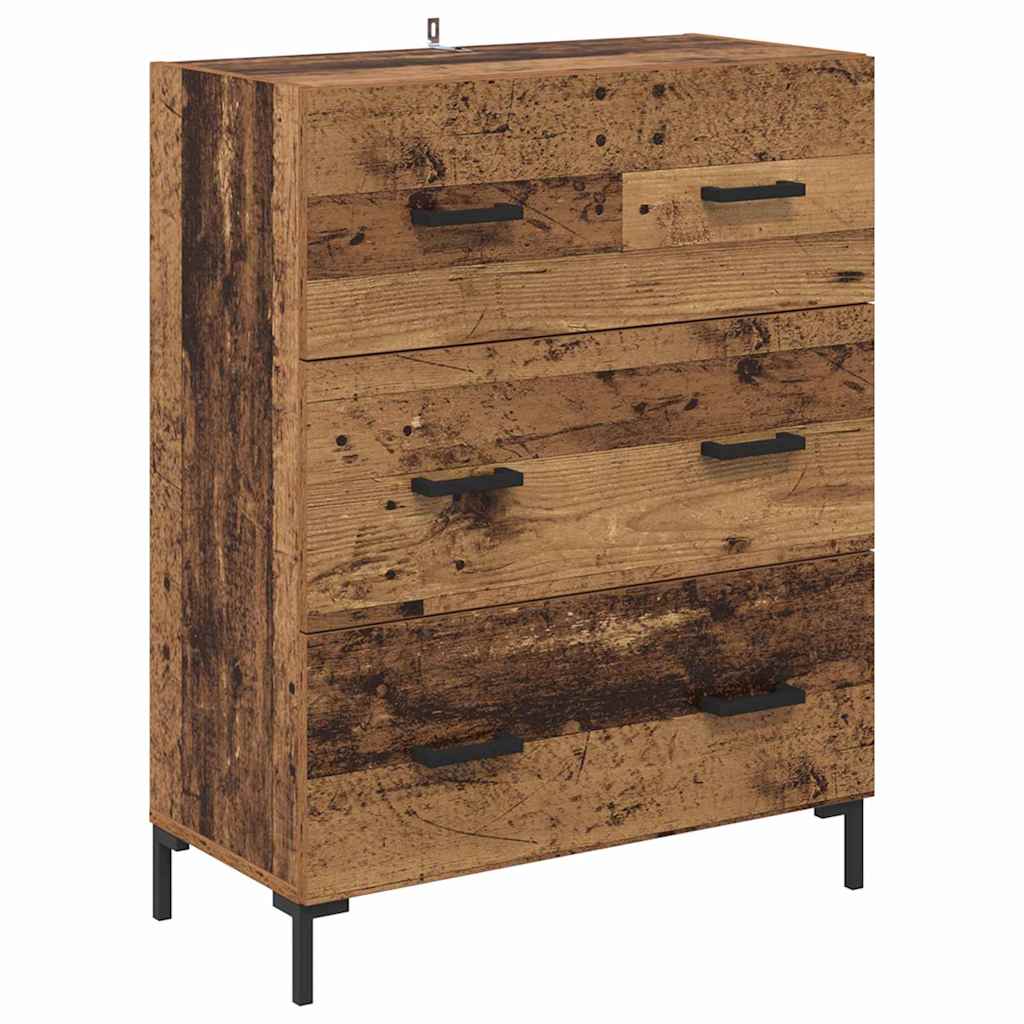 Highboard Betongrau 69,5x34x180 cm Holzwerkstoff