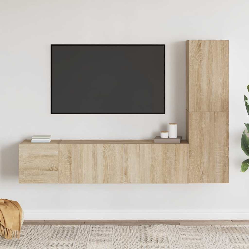 5-tlg. TV-Schrank-Set Weiß Holzwerkstoff
