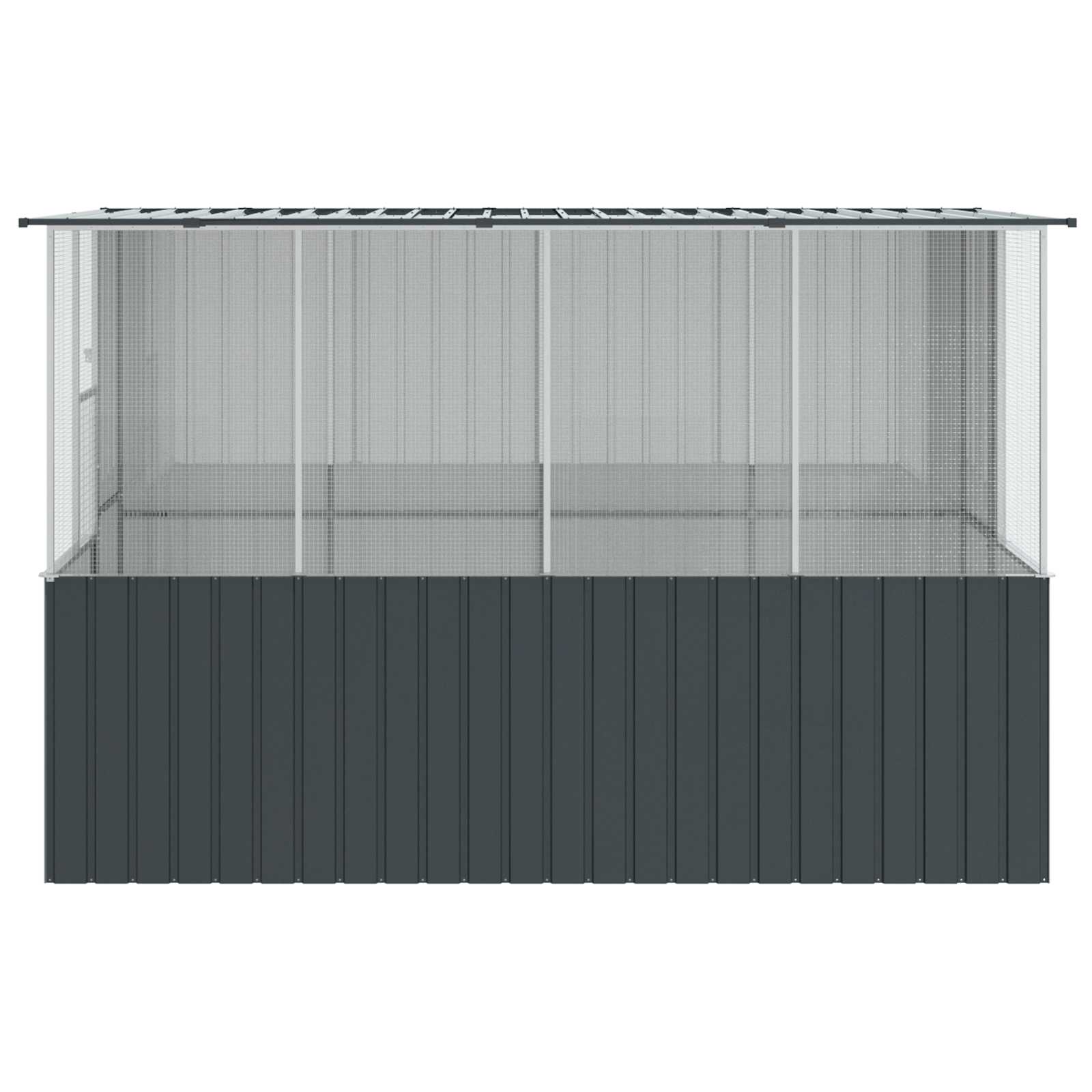 Vogelkäfig Anthrazit 165 x 165 x 200 cm Verzinkter Stahl