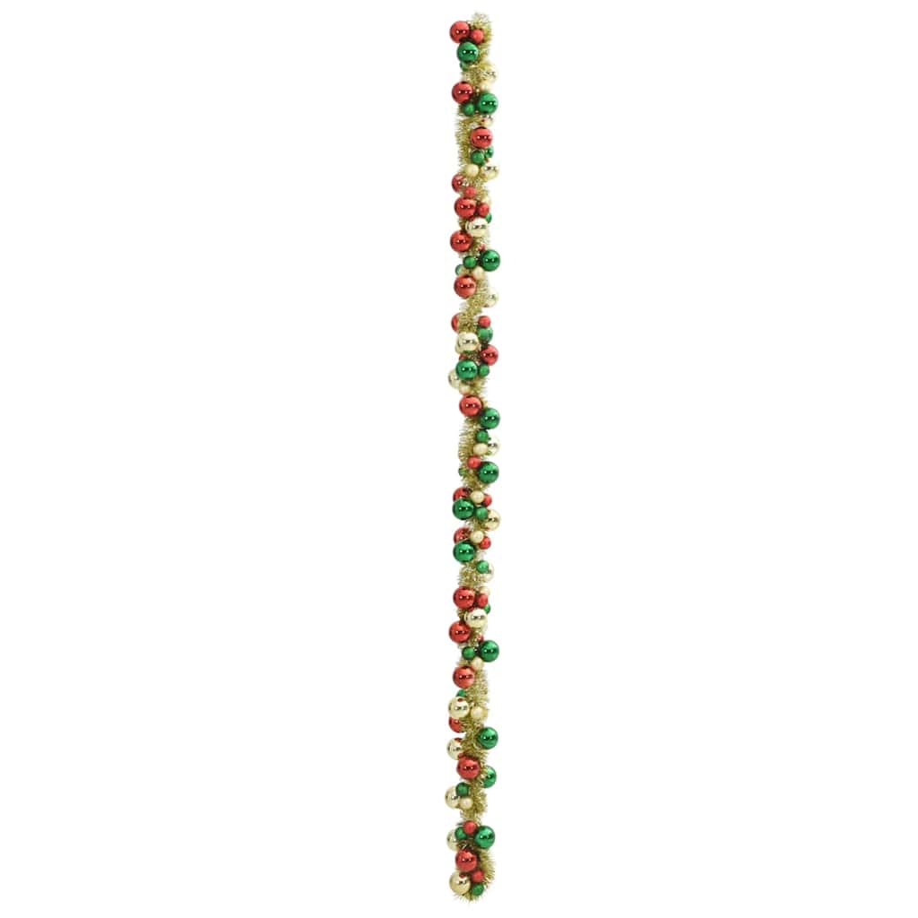 Weihnachtskugelgirlande Schwarz 186 cm Polystyrol