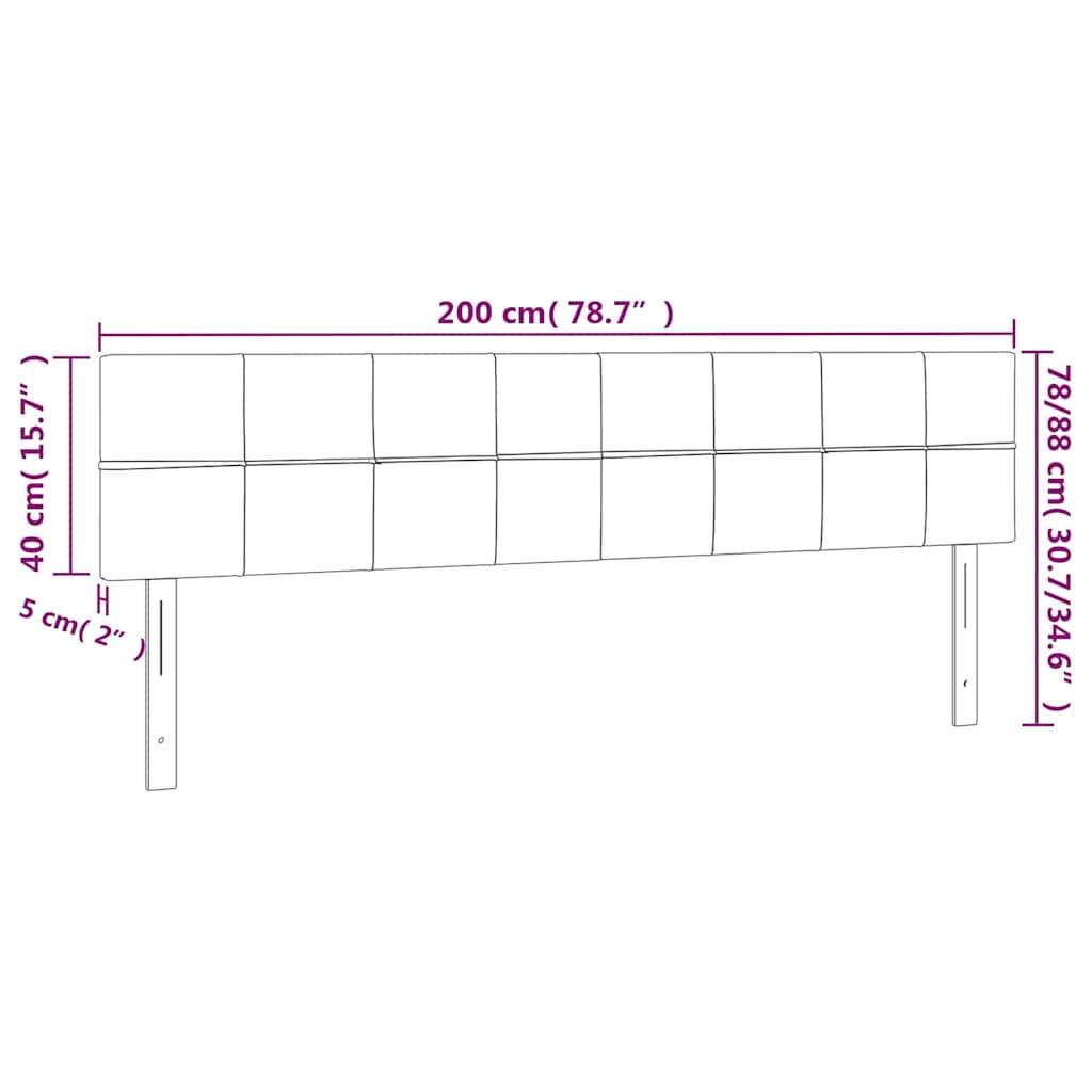 Kopfteil Hellgrau 80x5x118/128 cm Samt