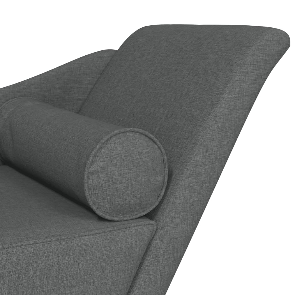 Chaiselongue mit Kissen Weinrot Stoff