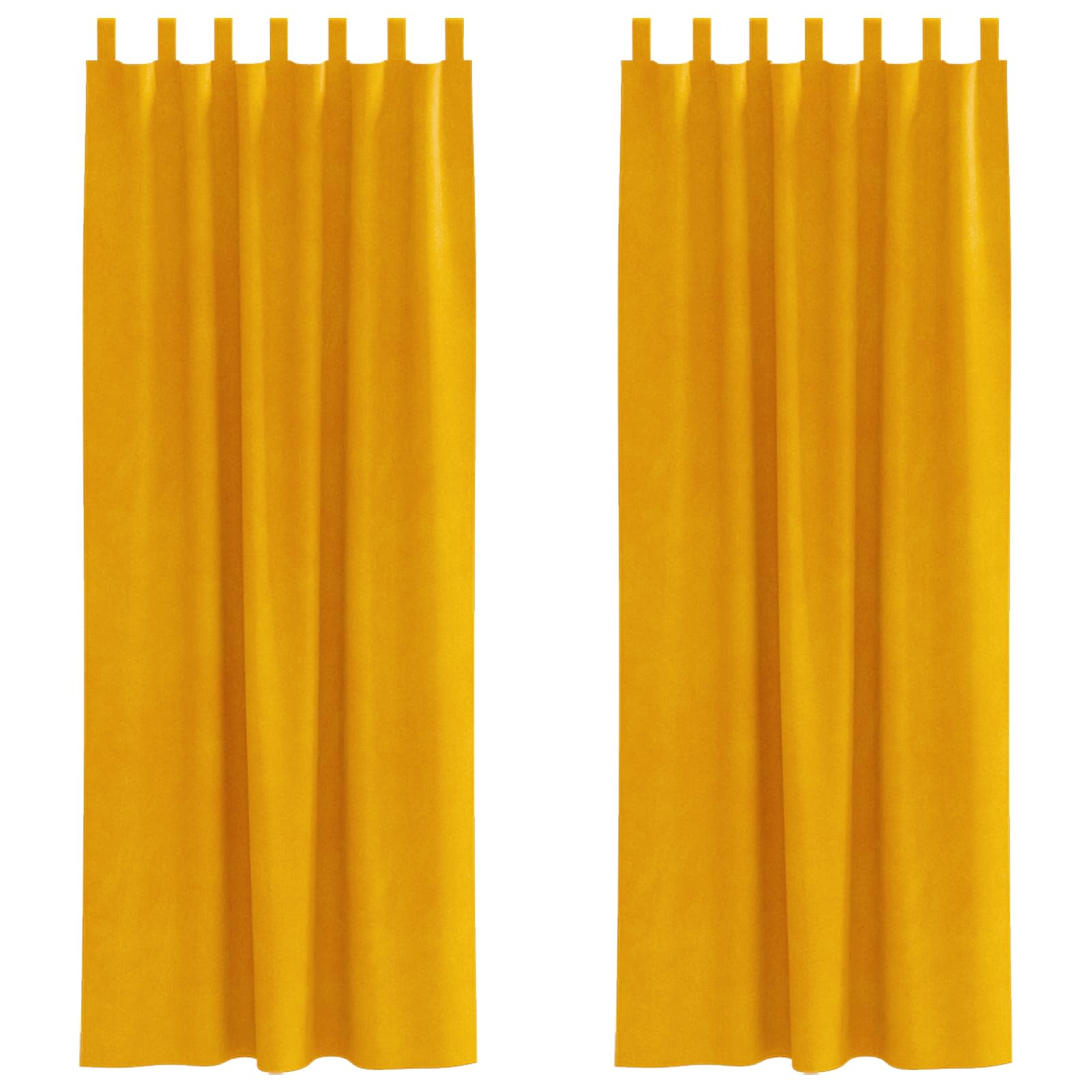 Verdunkelungsvorhänge 2 pcs Schwarz 140 x 140 cm Samt