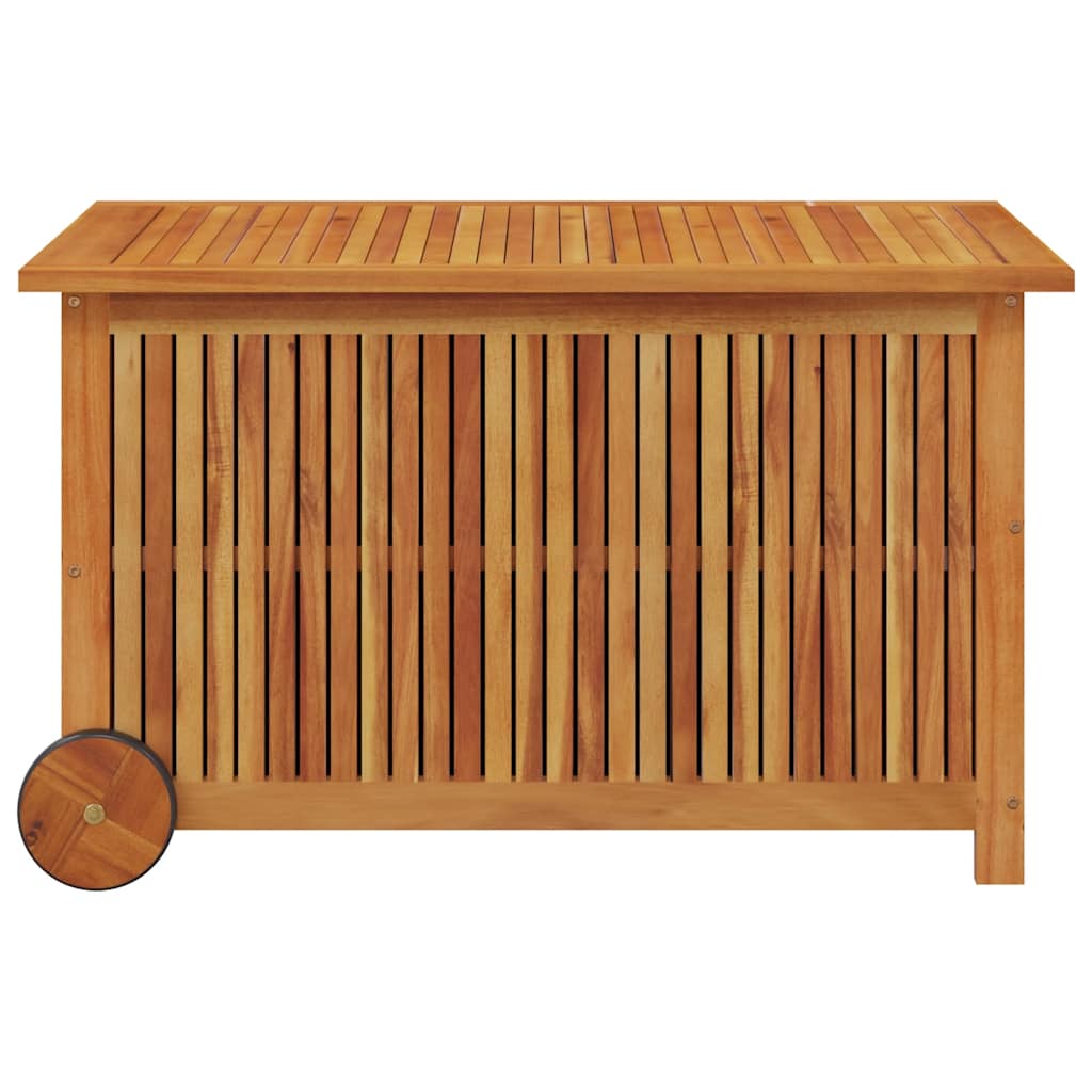 Gartentruhe mit Rollen 60x50x58 cm Massivholz Akazie