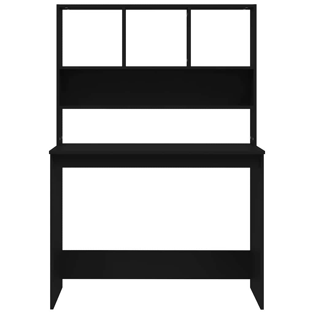 Schreibtisch mit Regal Weiß 102x45x148 cm Holzwerkstoff