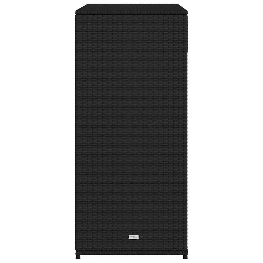 Gartenschrank Schwarz 55x55x111 cm Poly Rattan