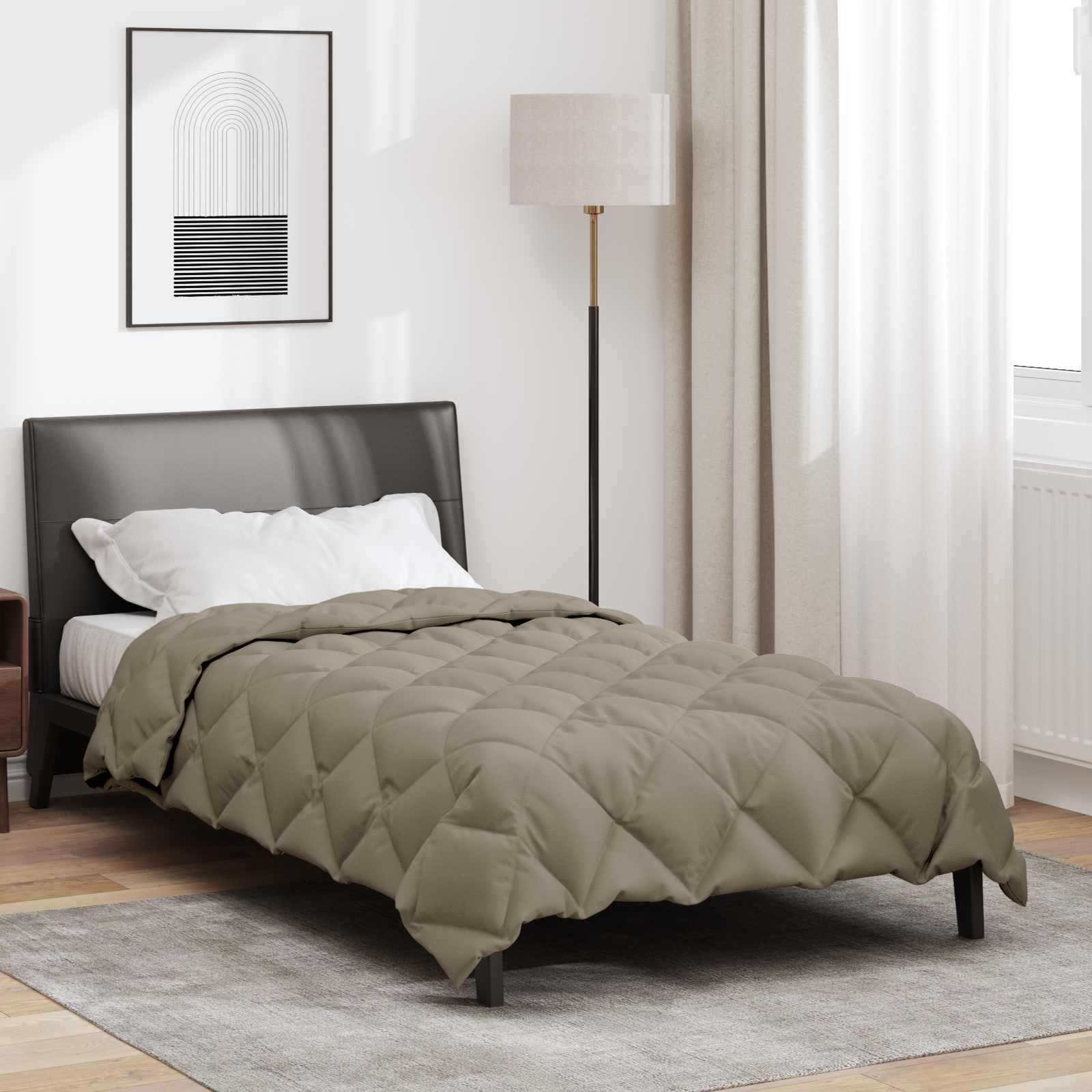 Winterbettdecke Anthrazit 135 x 200 cm Mikrofaser