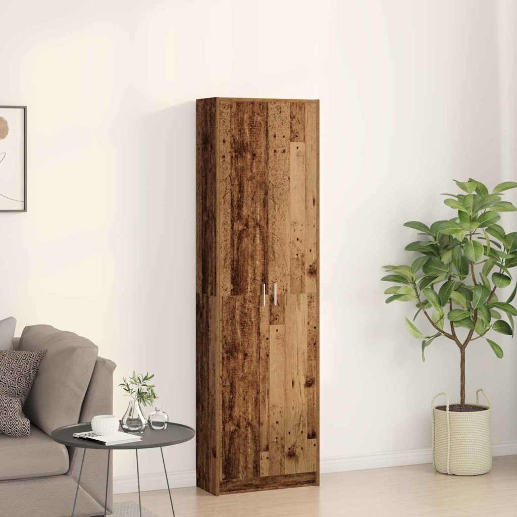 Kleiderschrank mit Regal Schwarz Eichen-Optik 55 x 25 x 189 cm