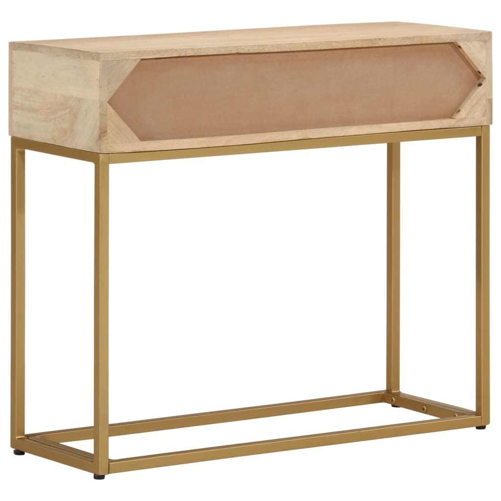 Nachttisch 40x30x50 cm Massivholz Mango und Eisen