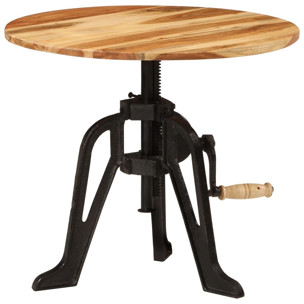 Beistelltisch 60×(46-63) cm Massivholz Mango und Gusseisen