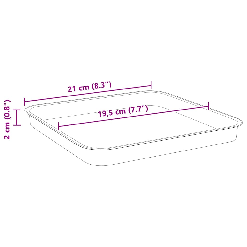 Blumentöpfe 6 pcs Ziegelrot 20 x 20 x 16 cm Kunststoff