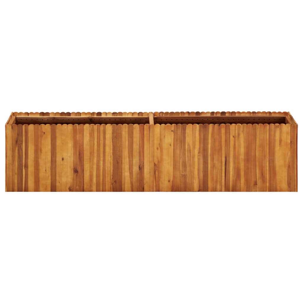 Garten-Hochbeet 50 x 30 x 25 cm Massivholz Akazie