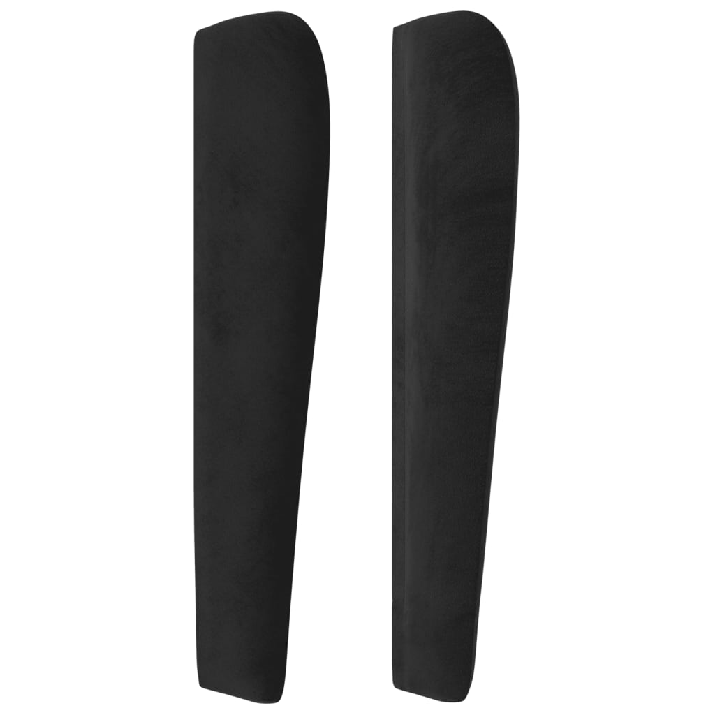 Kopfteil mit Ohren Dunkelblau 93x23x78/88 cm Samt