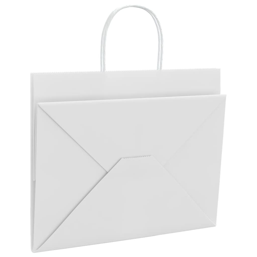Papiertragetaschen 50 Stk. mit Henkeln Braun 21x11x36 cm