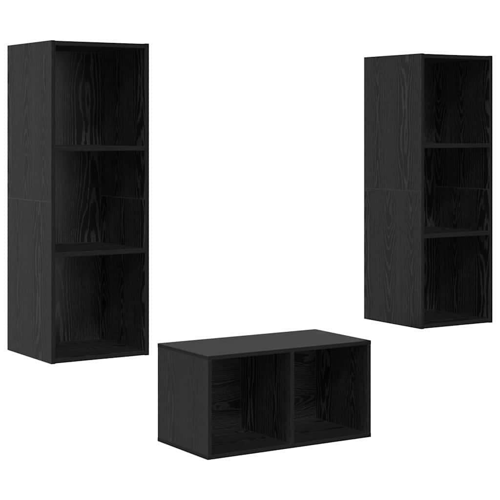 3-tlg. TV-Schrank-Set Weiß Holzwerkstoff