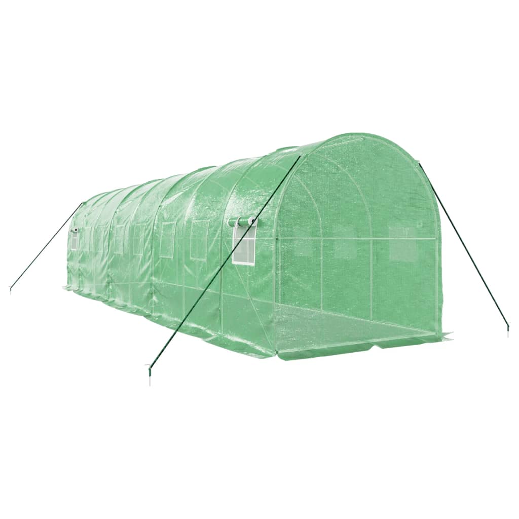 Gewächshaus mit Stahlrahmen Weiß 8 m² 4x2x2 m
